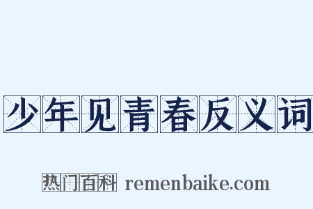 少年见青春反义词是什么意思的图片